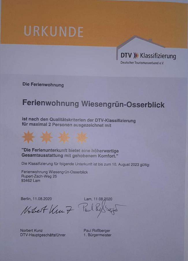 Wohnung Wiesengruen - Osserblick Lam Bagian luar foto